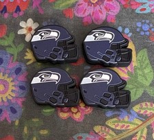 4 Piece SEATTLE Football Team Silicone Focal Beads DIY Beadable Pens Keychains