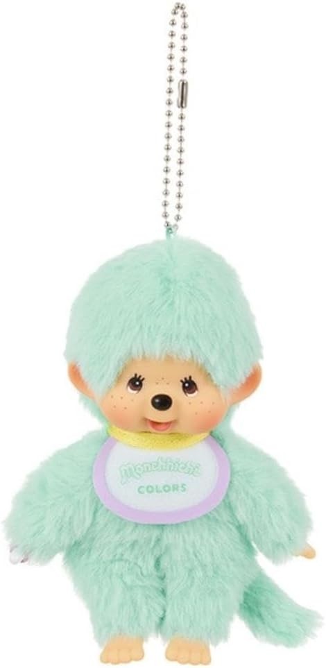 Monchhichi COLORS Keychain Mint Green Plush Doll Sekiguchi Japan