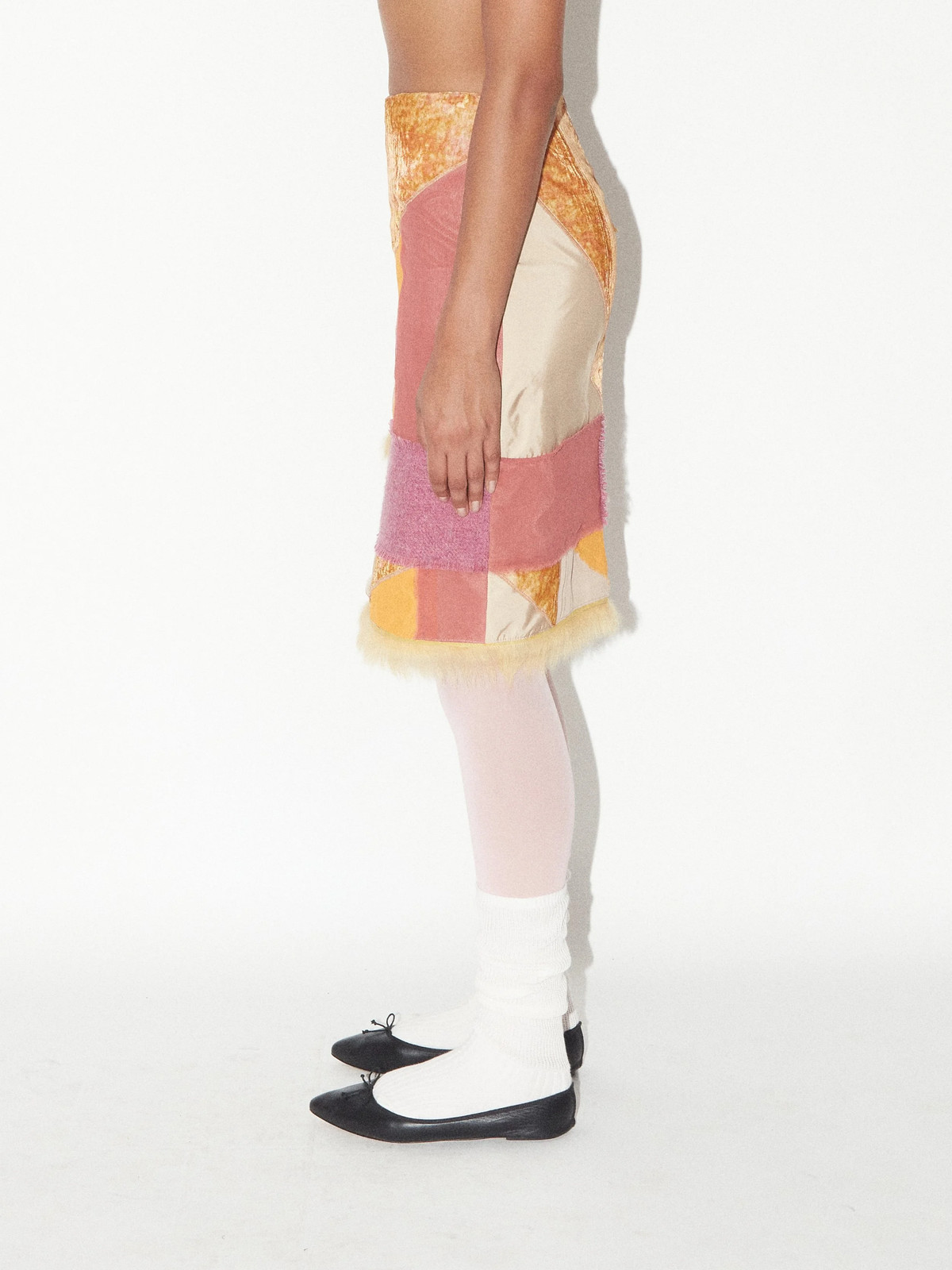 Ermanno Scervino SS13 Sample Patchwork Skirt Silk… - image 3