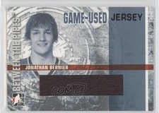 2006 ITG Between the Pipes Game-Used Jersey Silver Jonathan Bernier #GUJ-22 0v1