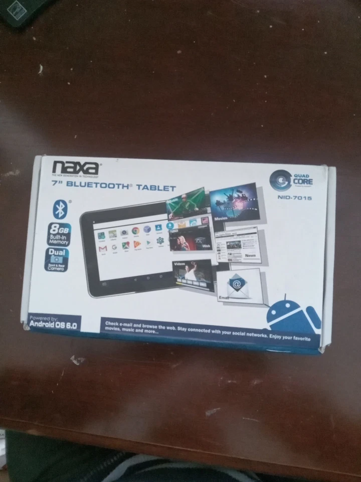 Naxa NID 7015 Screen Tablet Portable Entertainment Black Dual Camera Bluetooth  - Image 2 of 4