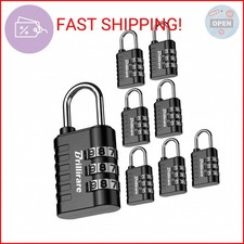 Brillirare 8 Pack Combination Lock, 3-Digit Waterproof Keyless Padlock, Zinc All