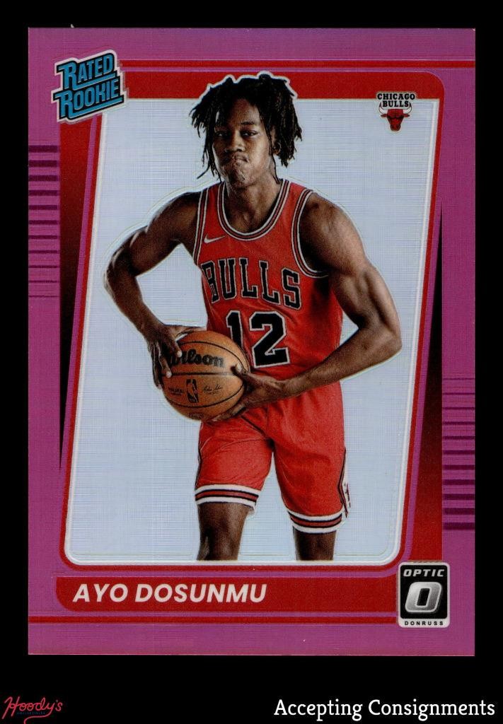 2021-22 Donruss Optic Pink #171 Ayo Dosunmu RC RATED ROOKIE 02/25 BULLS