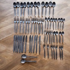 Michelin Tafel- und Kaffebesteck für 12 Personen Plus Salatbesteck 62 Teile TOP