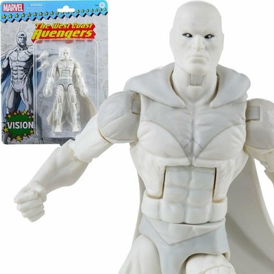 The West Coast Avengers Retro Vision (White) Marvel Legends 6-Inch Carded A.F.