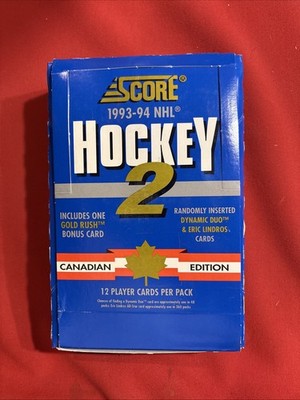 1993-94 Score Hockey Box Series 2 Sealed (36 Packs) Canadian Edition