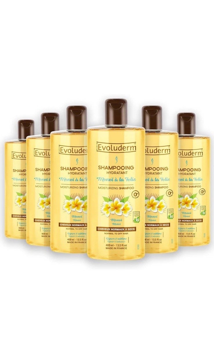 Shampoing Hydratant Monoï Formule Sensorielle Haute Qualité 6 x 400 Ml