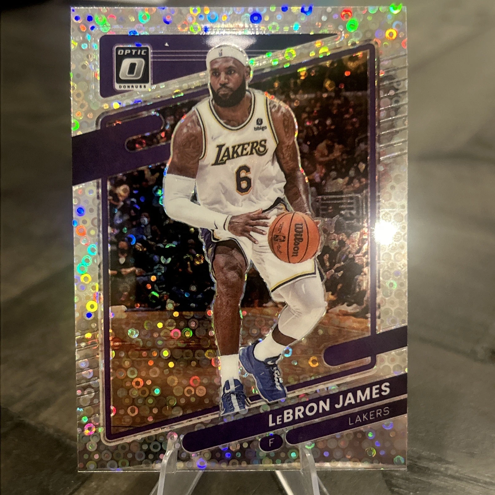 LeBron James 2021-22 Panini Optic Fastbreak Silver Disco SP #41 Lakers