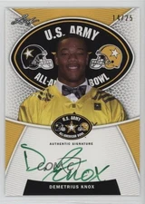 2014 Leaf US Army All-American Bowl Tour Green Ink /25 Demetrius Knox Auto