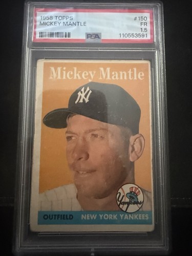 1958 TOPPS #150 MICKEY MANTLE PSA 1.5