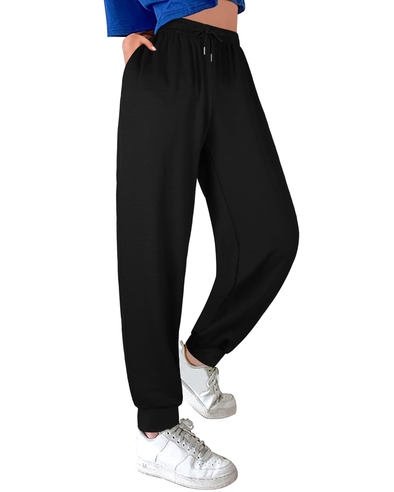 Sweatpants Women with Pockets Loose Lightweight Stretch Yoga Lounge Pants Com...-image