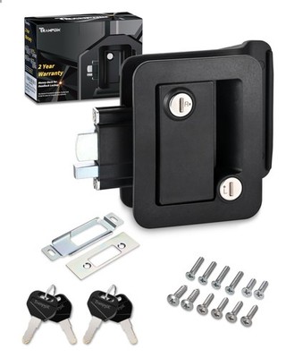 Engineering Plastic Camper Door Lock, RV Door Lock Replacement, Fit 3.65'' x 2...