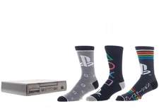 PlayStation Classic 3-Pair Pack of Crew Socks Box Set