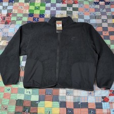 Nike Large Club Fleece Sherpa Winterized Full Zip Jacket Black FB8386-010