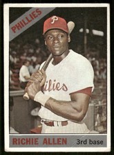 1966 Topps Richie Allen #80 Philadelphia Phillies *Crease