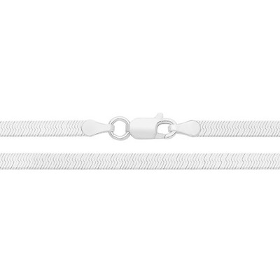 Lifetime flache Schlange Fußkettchen Sterlingsilber 925 gepunzt British Made 7 - 10''