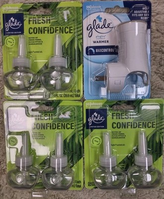 Glade PlugIns Scented Oil Air Freshener, Fresh Confidence Eucalyptus, 6 Refills