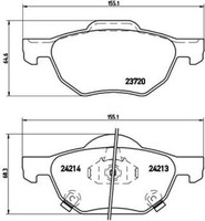 Bremsbelagsatz, Scheibenbremse P 28 036 Brembo FüR Honda