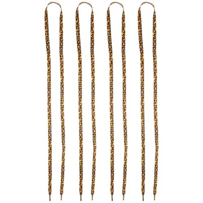 2 Pair Leoparden-Schnürsenkel Für Freizeitschuhe Leopardenmuster Breite - Bild 1 von 4