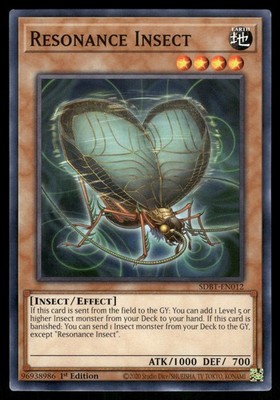 Yugioh Resonance Insect SDBT-EN012 Common 1st Edition NM
