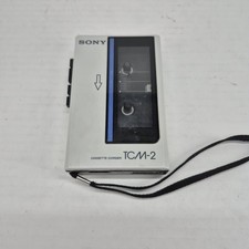 Vintage Sony TCM-2 Cassette Corder Player White - Spares  Repairs