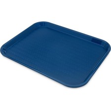 Cafe Fast Food Tray Plastic Blue Patterned Surface for Cafeteria Dining Room