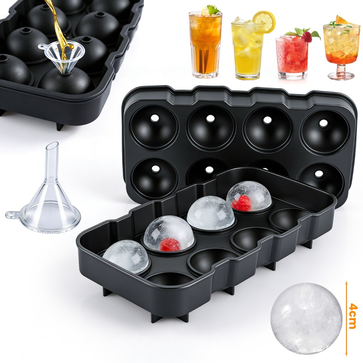 Long Ice Cube Tray for Water Bottles, Silicone Ice Stick Mould with Support, Fame for Freezer, Ice Cube Maker for Cooling Whisky, Cocktails and Coffee, Reusable, Easy to Release Long Ice Cube Tray for Water Bottles, Silicone Ice Stick Mould with Support, Fame for Freezer, Ice Cube Maker for Cooling Whisky, Cocktails and Coffee, Reusable, Easy to Release