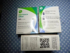OneTouch Ultra Blue Test Strips   Box of 100 Factory Sealed Brand New 03-31-2026