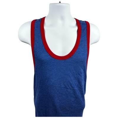Men's Alternative Apparel Keeper Tank Top - Premium Athletic (Vintage Royal/Red)