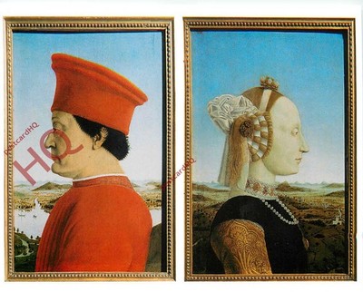 Postkarte>>Piero Della Francesca, Diptychon der Herzogin und Herzog von Urbino