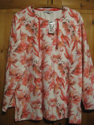 Curve ladies sweatshirt size 46 top new floral cute lightweight