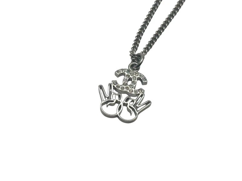 Collana CHANEL Coco Mark doppio pezzo strass 2 vie accessori B16K inciso