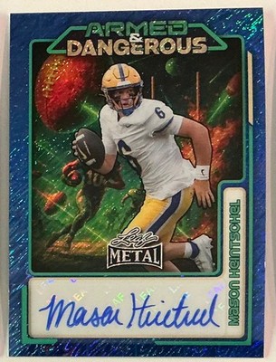 2026 Leaf Metal Mason Heintschel Auto Autograph Armed Dangerous Shim Blue #d 5/5