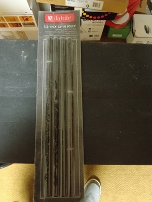 Black Performance Ceramic Jolly Trim Tile 1/2'' x 12'' Daltile Lot Of 4 Packs Of 4