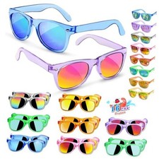Kids Sunglasses Party Favors - Boys Girls Valentines Day Gifts, Neon 16 Pack