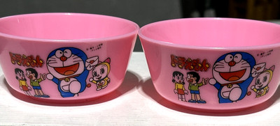2 Doraemon /Shogakukan Production 5 Japanese Plastic Kids Anime Cereal/Rice Bowl