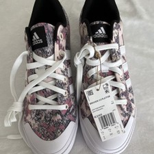 adidas Bravada 2.0 Platform Women's Skateboarding Sneakers Pink Abstract Canvas