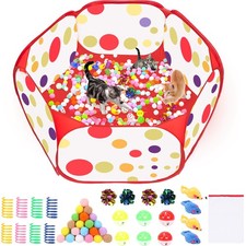 Cat Ball Pit for Cats 226 PCS Interactive Toy Indoor Enrichment Red