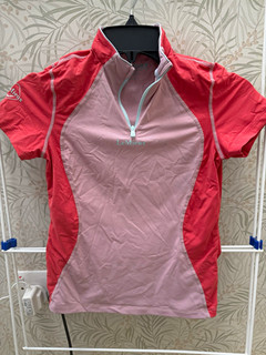 LeMieux Kids Short Sleeve 1/4 Zip Equestrian Top Pink/Coral UK 9/10 Years