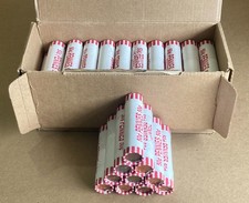Rollos de banco de centavos sin buscar, ¡centavos descontinuados! 500 monedas - 10 rollos OBW
