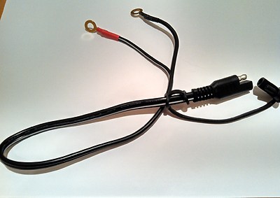 CHARGER CABLE FOR BATTERY TENDER QUICK CONNECT SAE 2 PIN RING TERMINAL HARNESS