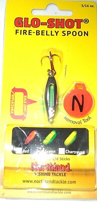 Northland Tackle 3/16 Glo-Shot Fire-Belly Spoons (Silver Shine)