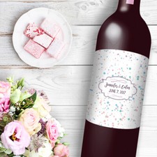 12 Color Splatter background Wine / Beer Bottle Labels Wedding Birthday Party