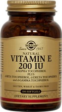 Solgar Vitamin E 200 IU  Mixed Tocopherols 100 Softgels