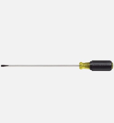 Klein Tools 601-8 8'' Heavy-Duty Round-Shank Screwdriver with 3/16'' Cabinet-Tip