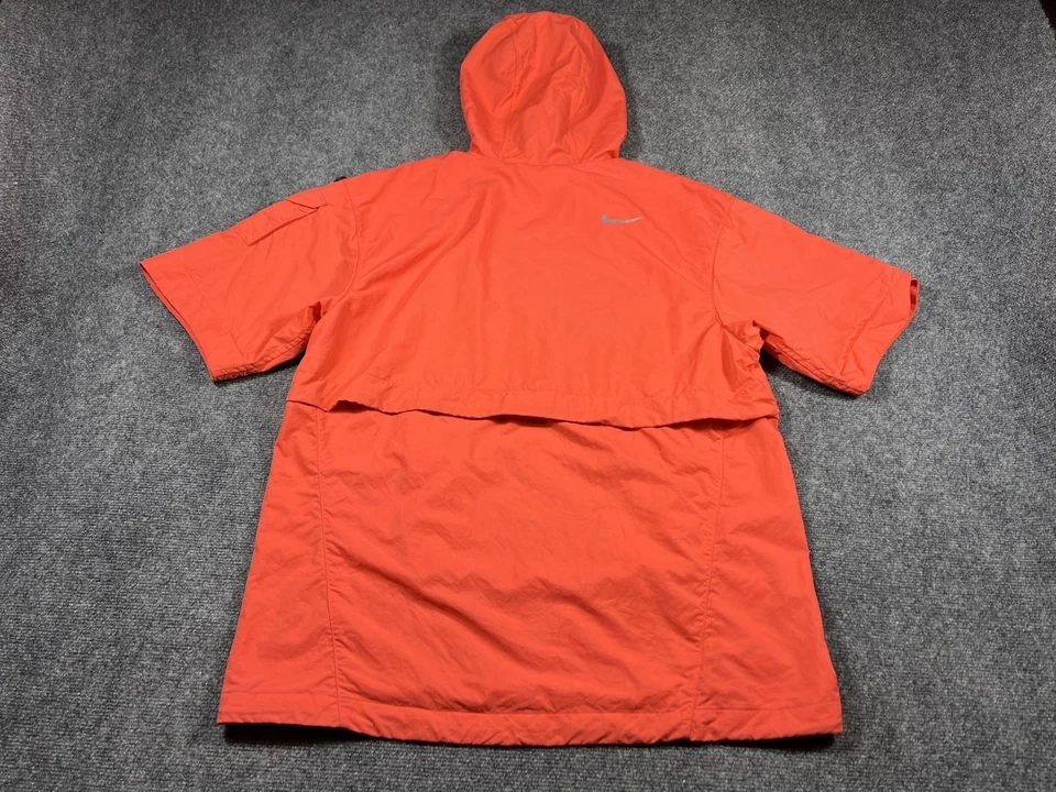 Nike Windbreaker Adult Size Small Short Sleeve Neon Red Retro Outdoor Casual - Image 3 of 4
