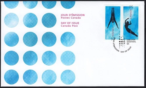 WATER  SPORT = XI FINA WORLD CHAMPIONSHIP = Official FDC = Canada 2005 #2114a