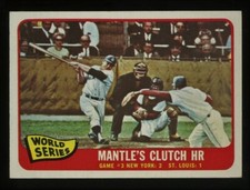 1965 TOPPS Mickey Mantle Clutch HR #134 NM MT