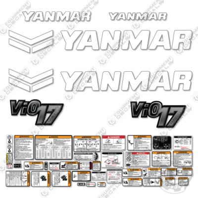 Fits Yanmar Vio17-1a Decal Kit  - 7 YEAR OUTDOOR 3M VINYL!