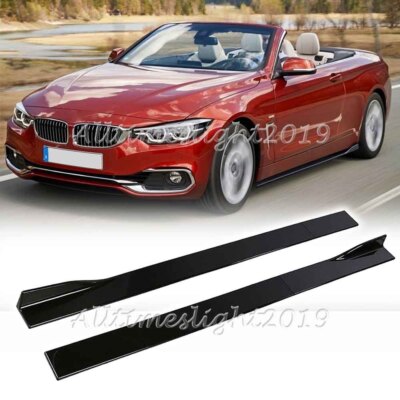 For BMW F32 F33 F36 430i M4 2014-20 Side Skirt Splitter Spoiler Extension Glossy